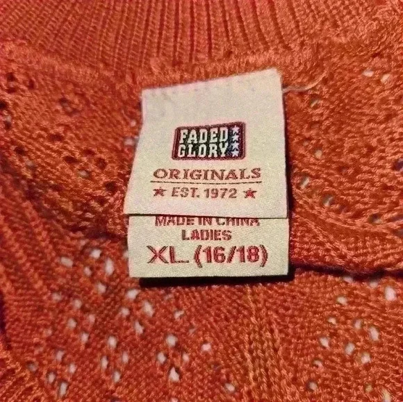 Faded Glory Womans Coral Amber Sleeveless Top Size XL (16-18) - Picture 11 of 12
